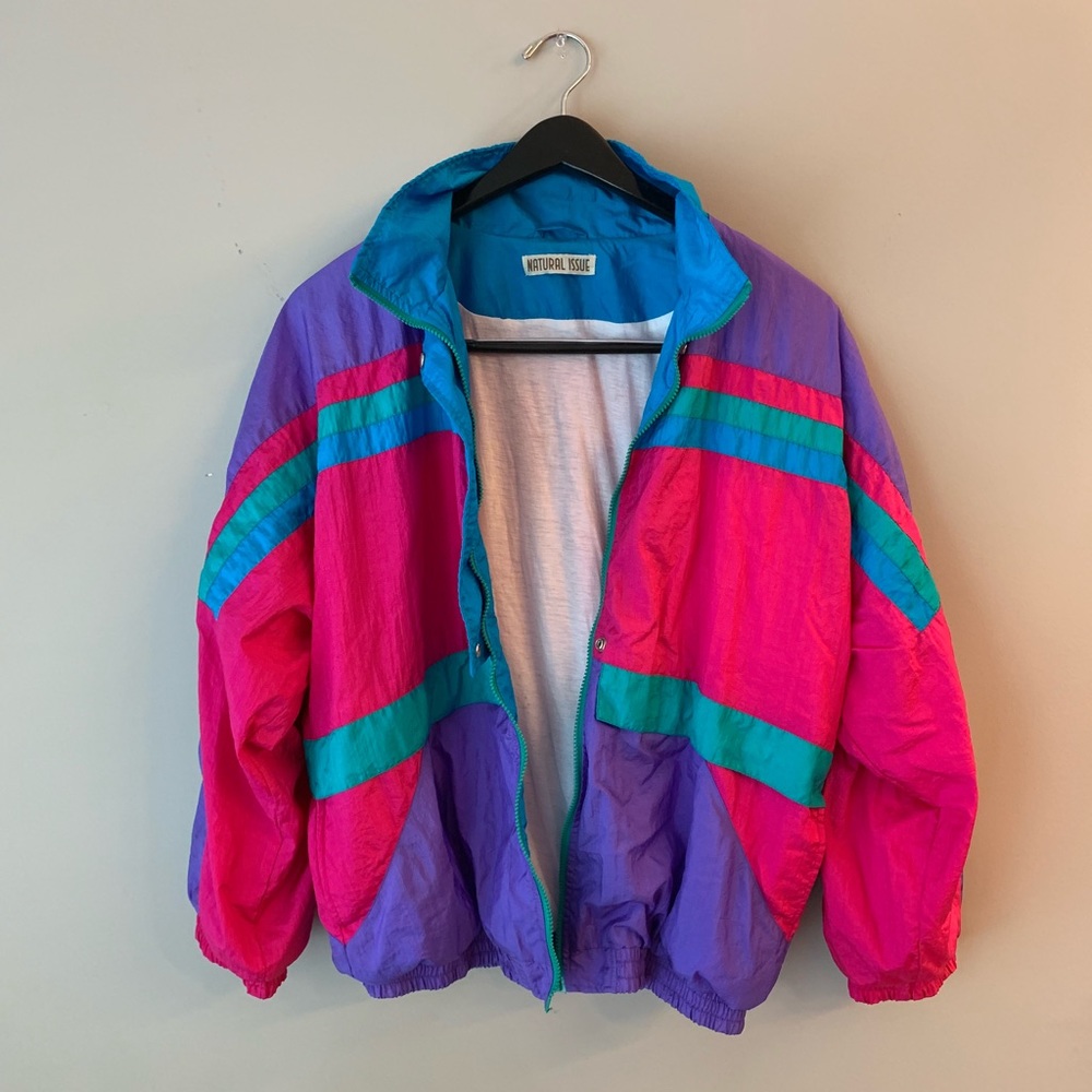 Vintage 80s/90s Retro Multicolored Windbreaker